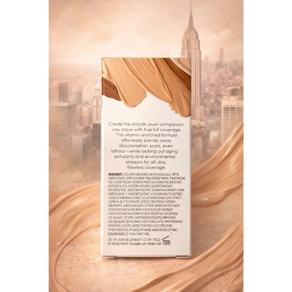 Laura Geller Cover Lock Cream Foundation Deep Full Coverage Matte Long Wear